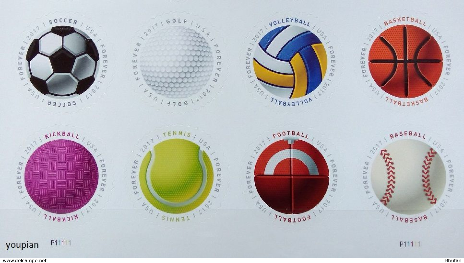 USA 2017, Balls, MNH Unusual Stamps Set - Ungebraucht