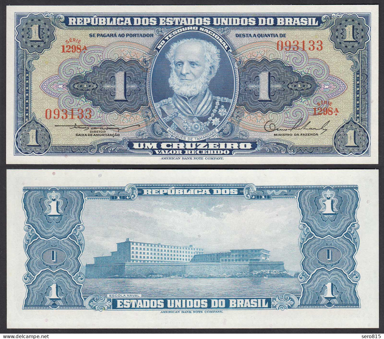 Brasilien - Brazil 1 Cruzaros (1954-58) Pick 150a UNC (1) Sig.2  (25077 - Other - America