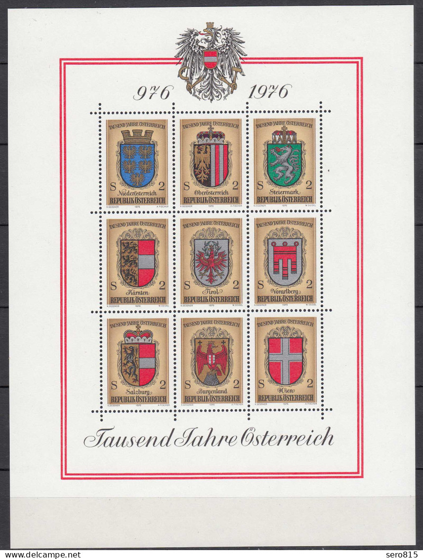 Österreich - Austria - 1976 Mi. Block 4 - 1000 Jahre Österreich ** MNH  (31132 - Andere & Zonder Classificatie