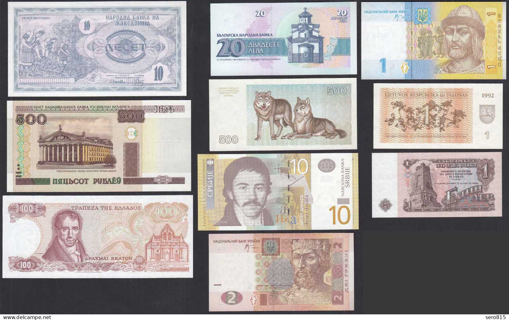 10 Stück Verschiedene Banknoten Der Welt UNC    (32221 - Sonstige & Ohne Zuordnung