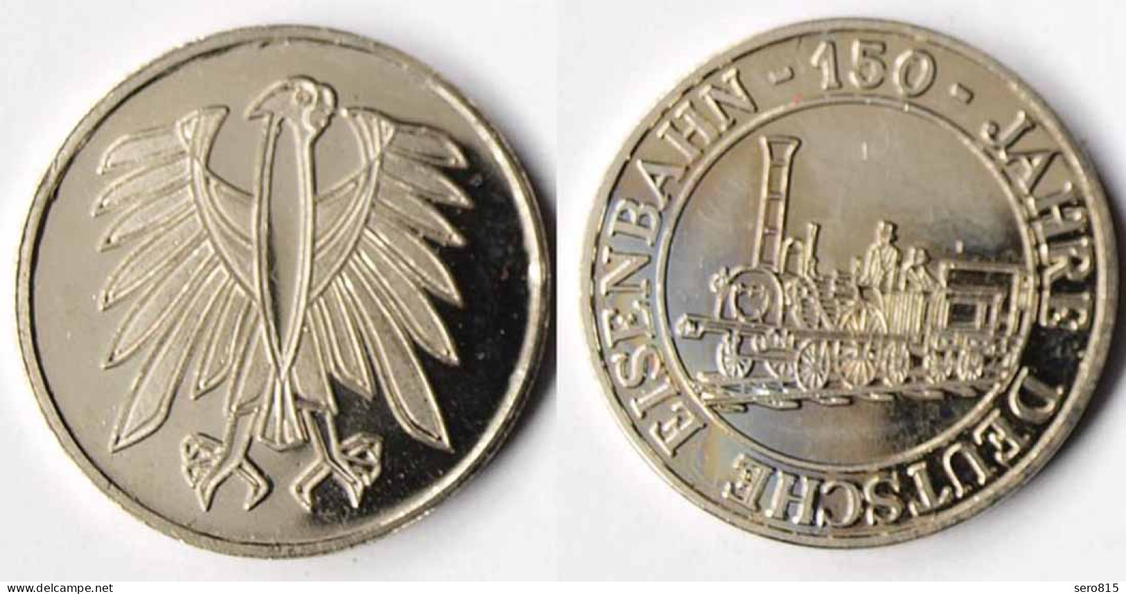 Medaille 150 Jahre Deutsche Eisenbahn     (r355 - Non Classés
