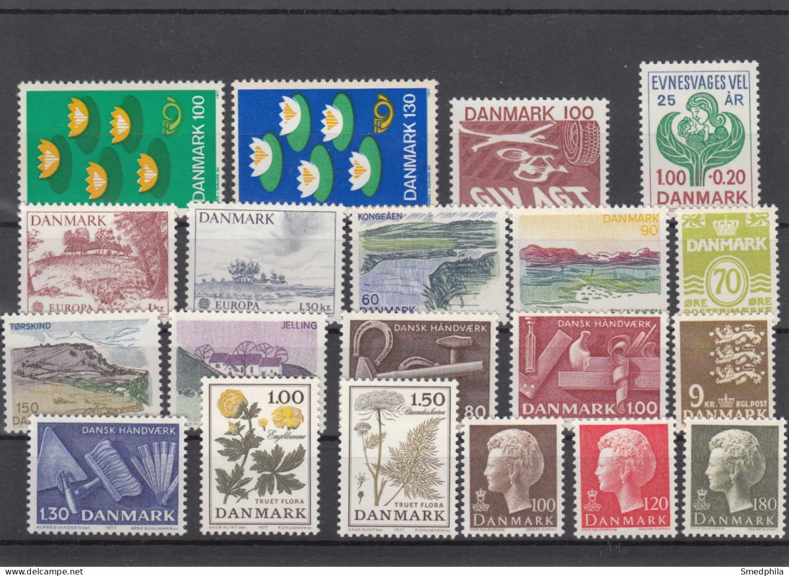 Denmark 1977 - Full Year MNH ** - Années Complètes