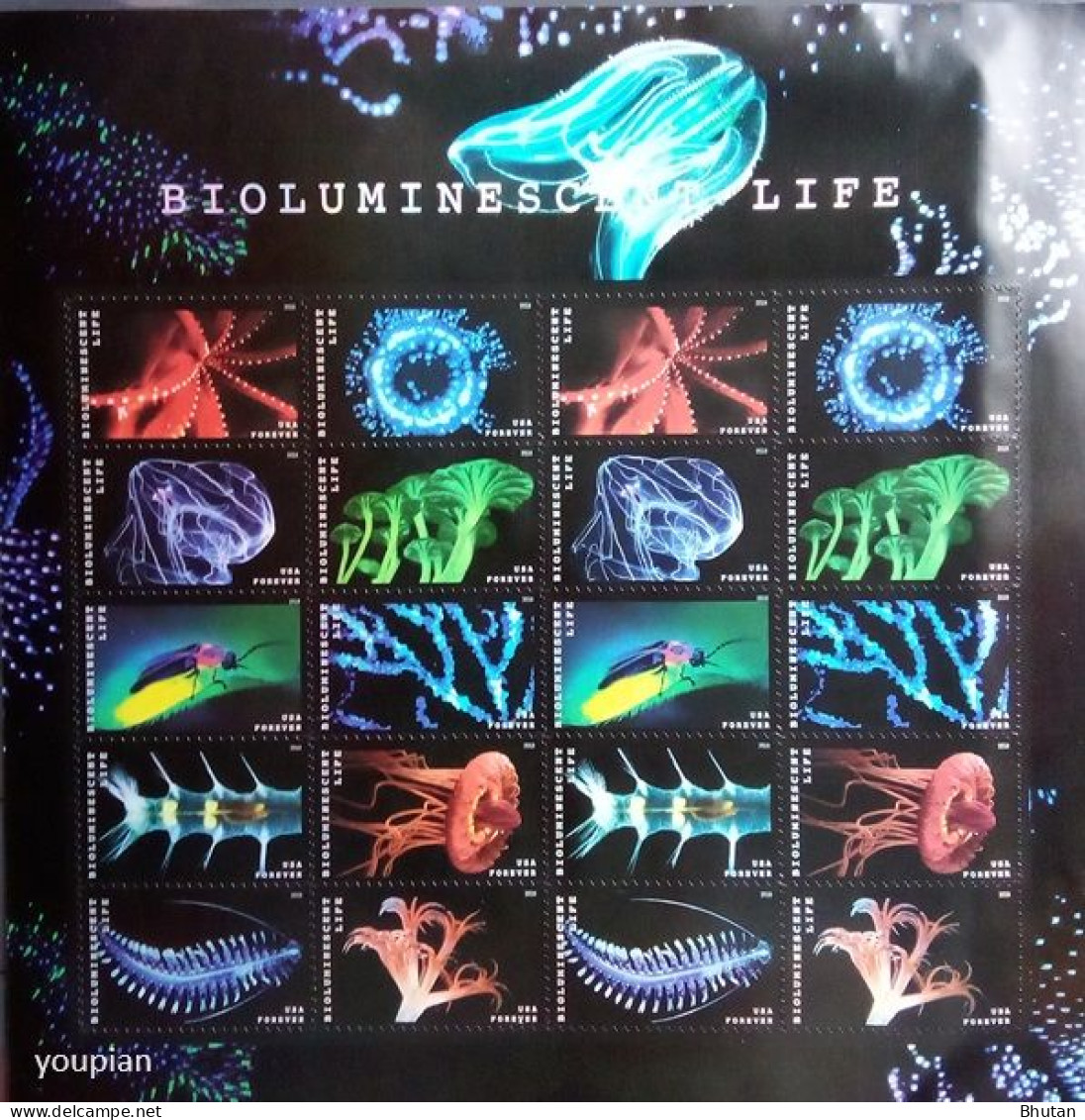 USA 2018, Bioluminscent Liife, MNH Sheetlet - Unused Stamps