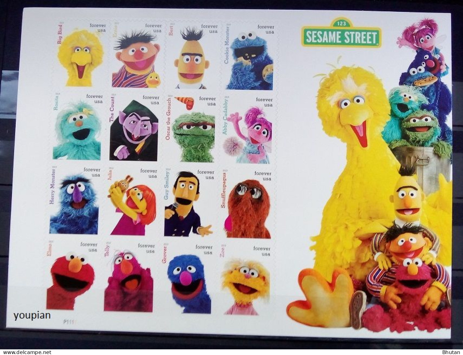 USA 2019, Sesame Street, MNH S/S - Ongebruikt