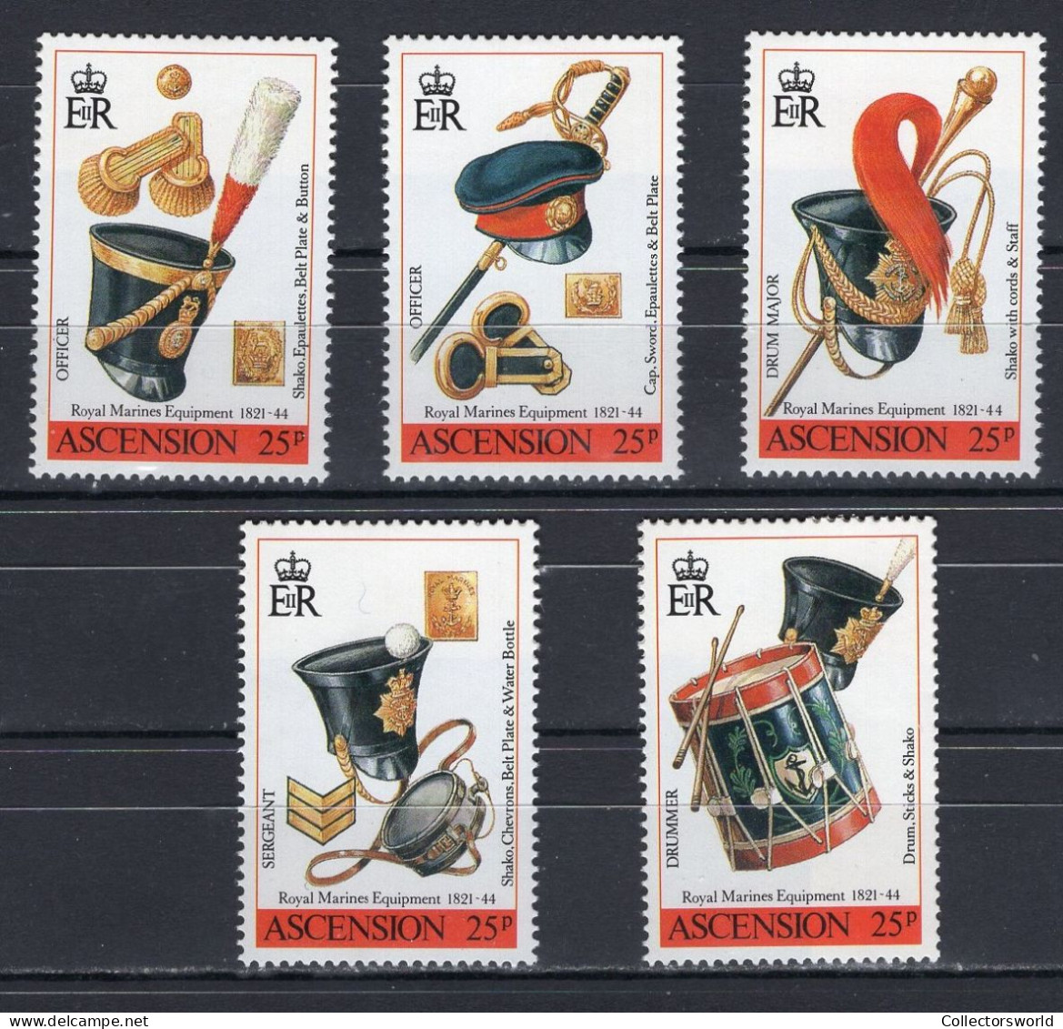 Ascension 1991 Serie 5v Royal Marines Equipment Hats MNH - Ascension