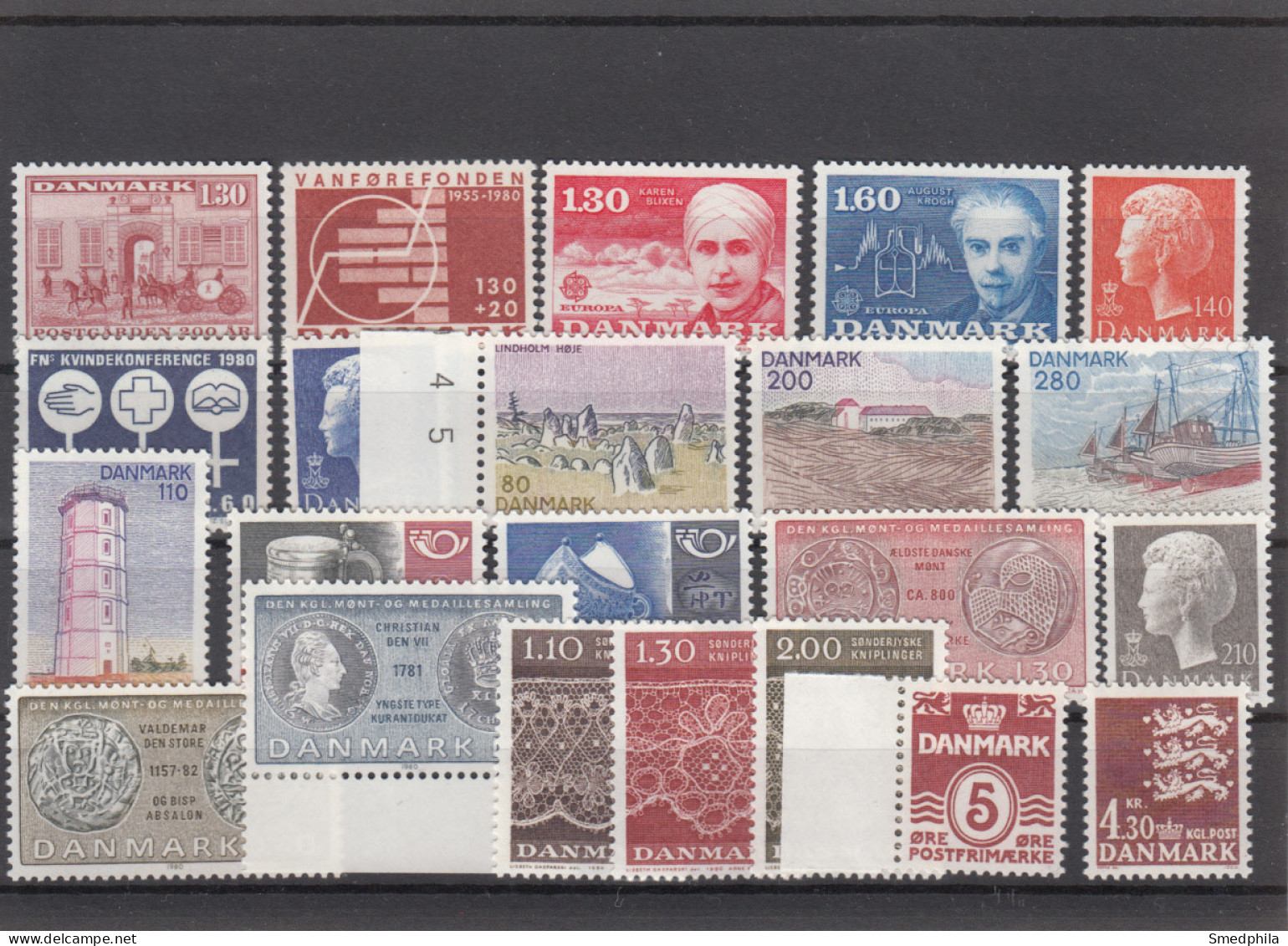 Denmark 1980 - Full Year MNH ** - Full Years