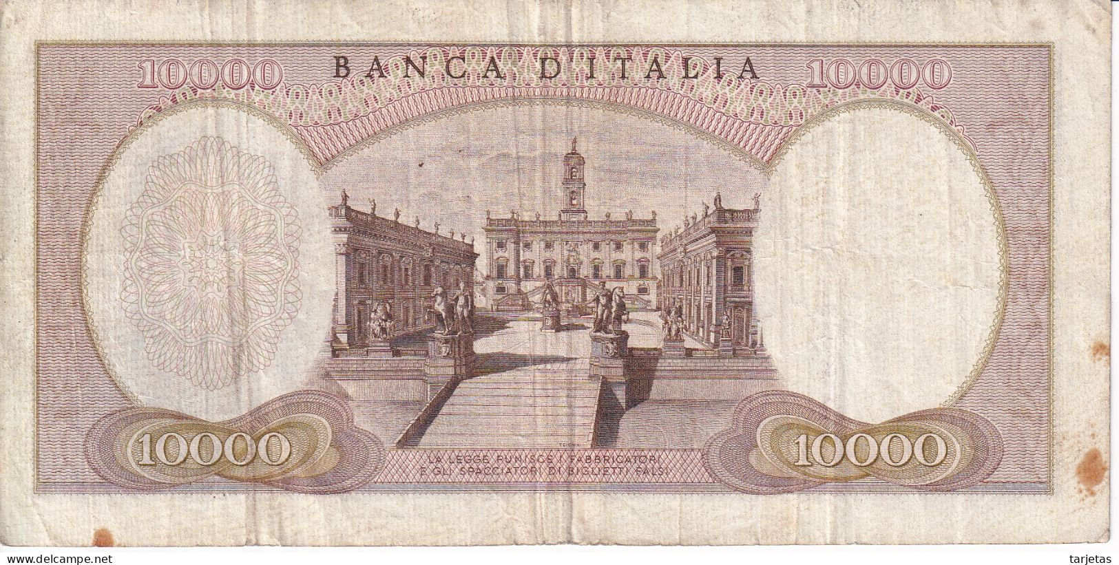 BILLETE DE ITALIA DE 10000 LIRAS DEL AÑO 1964 DE MICHELANGELO (BANKNOTE) - 10000 Lire