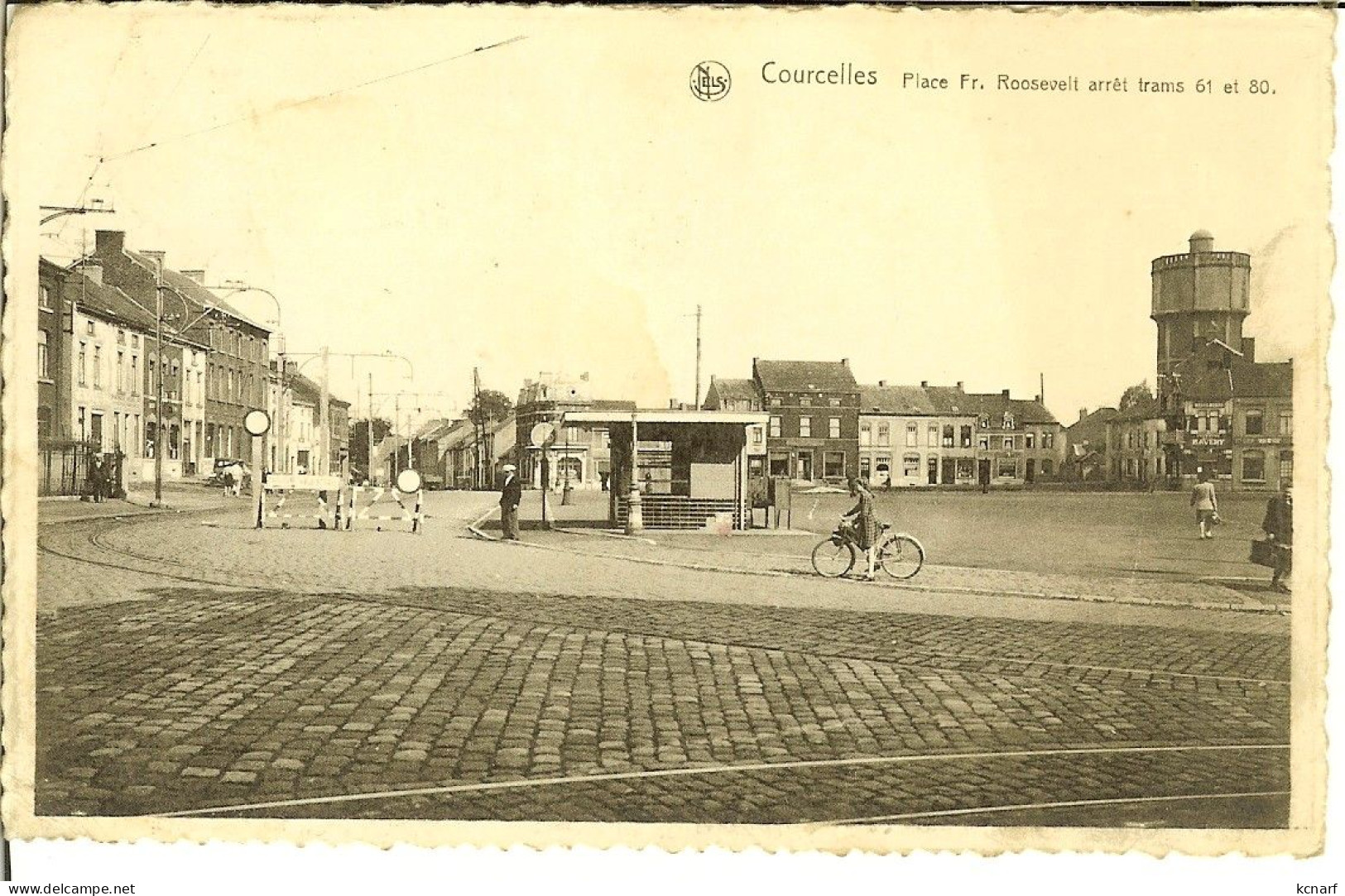 CP De COURCELLES " Place Fr. Roosevelt Arrêt Du Trams61 Et 80 " - Courcelles
