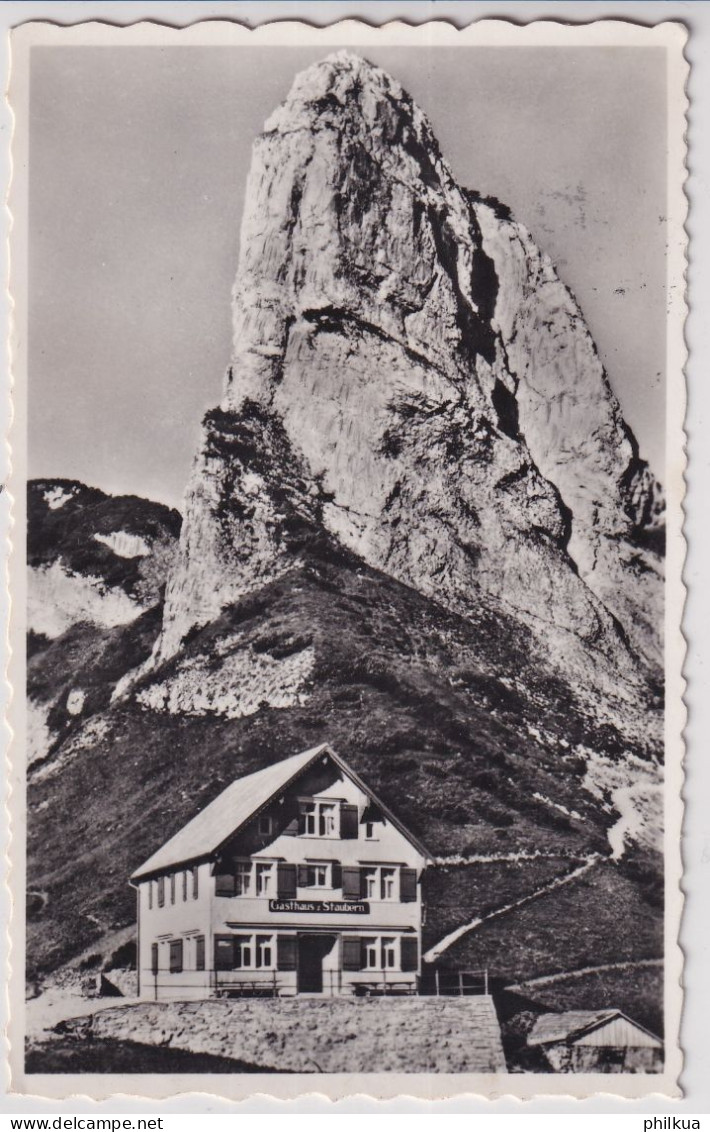 Berggasthaus Staubern - Bes. M. Krüsi-Wyss Brüllisau - Fotokarte - Gelaufen 1951 Ab Appenzell - Schwende