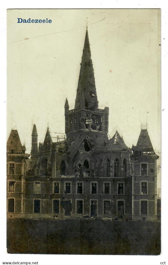 Dadezeele  Dadizele  Moorslede  FOTOKAART Van De Vernielde Kerk Tijdens De Eerste Wereldoorlog - Moorslede