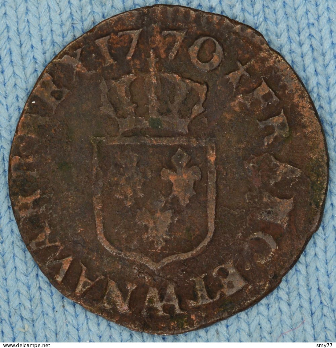 France • Liard 1770 AA (Metz) •  Louis XV •  Gad# 272 - Dy# 1701 • [24-180] - 1715-1774 Luigi XV Il Beneamato