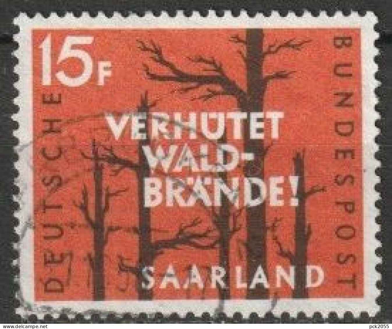 Saarland 1958 MiNr.431   O Gestempelt Waldbrandverhütung ( A 1050 ) - Gebruikt