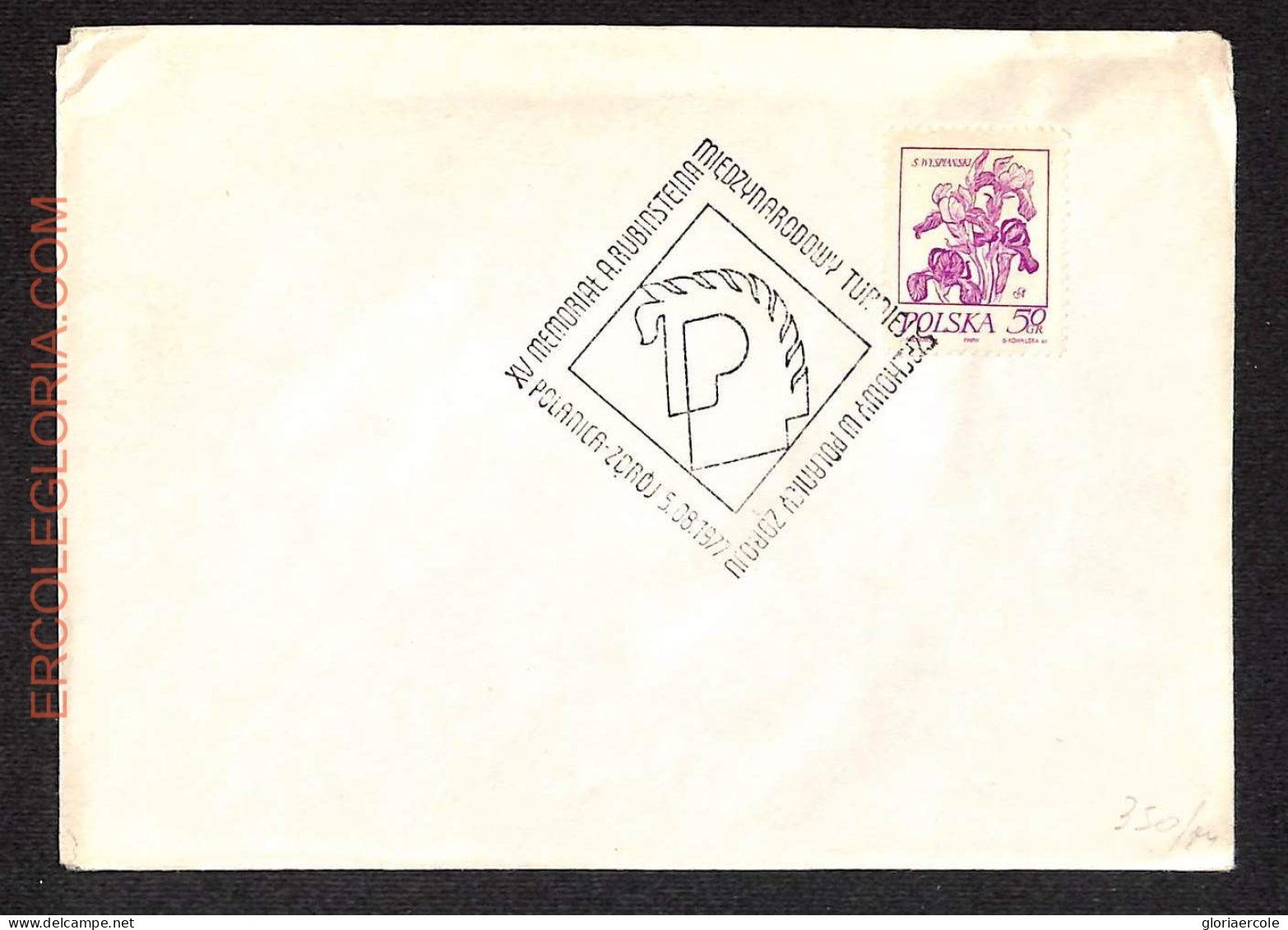 ZA0337b - POLAND - Postal History - SPECIAL POSTMARK On  COVER - Chess - 1977 - Echecs