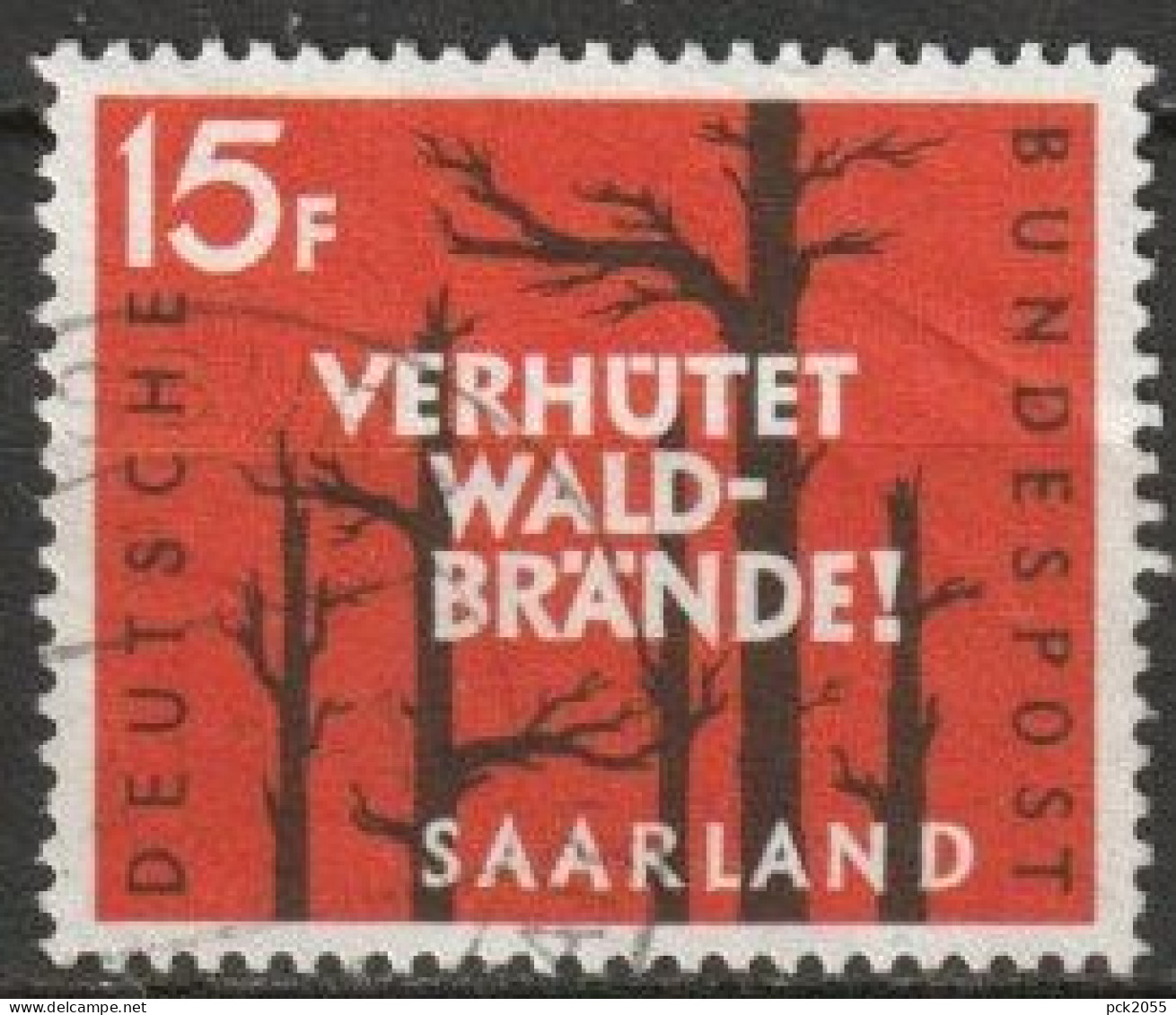 Saarland 1958 MiNr.431   O Gestempelt Waldbrandverhütung ( A 1051 ) - Gebruikt