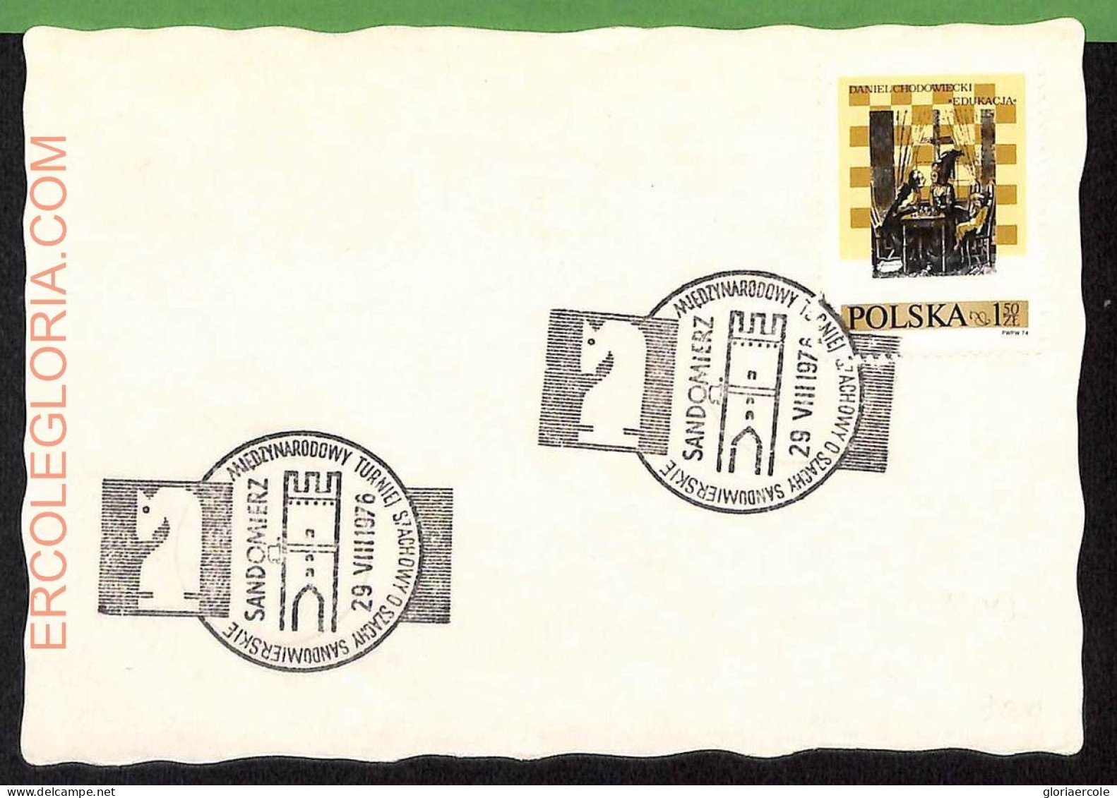 ZA0338a - POLAND - Postal History - SPECIAL POSTMARK On  COVER - Chess - 1976 - Echecs