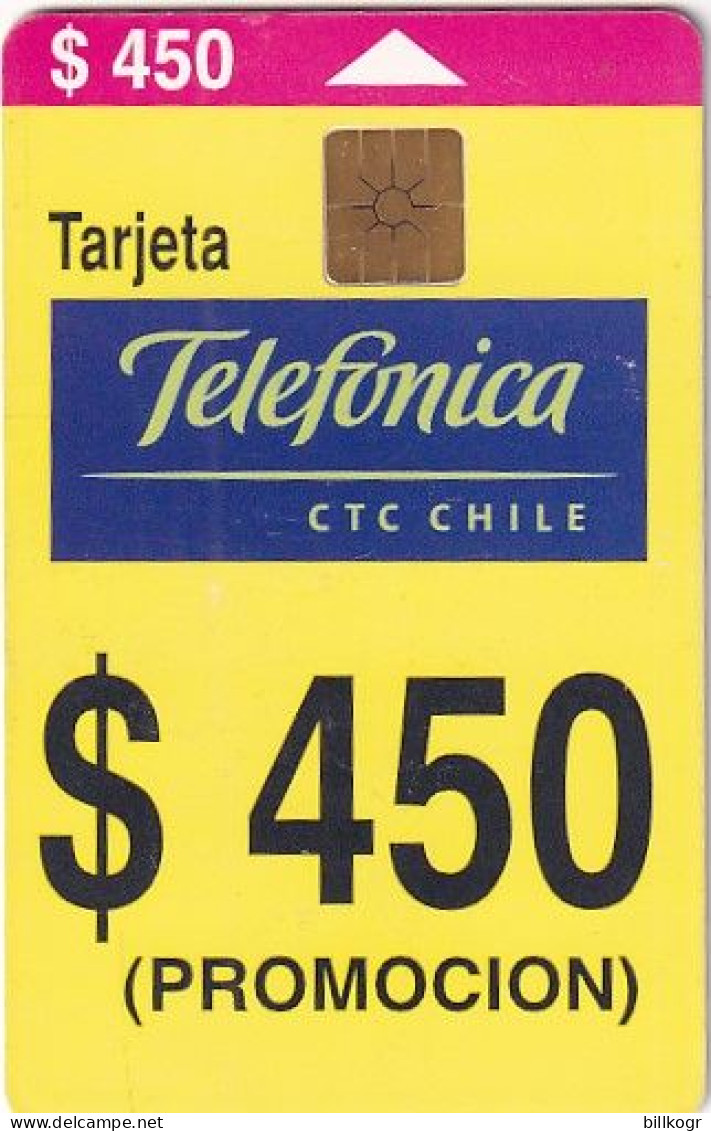 CHILE - Telefonica Telecard $450(promocion), 12/99, Used - Chili