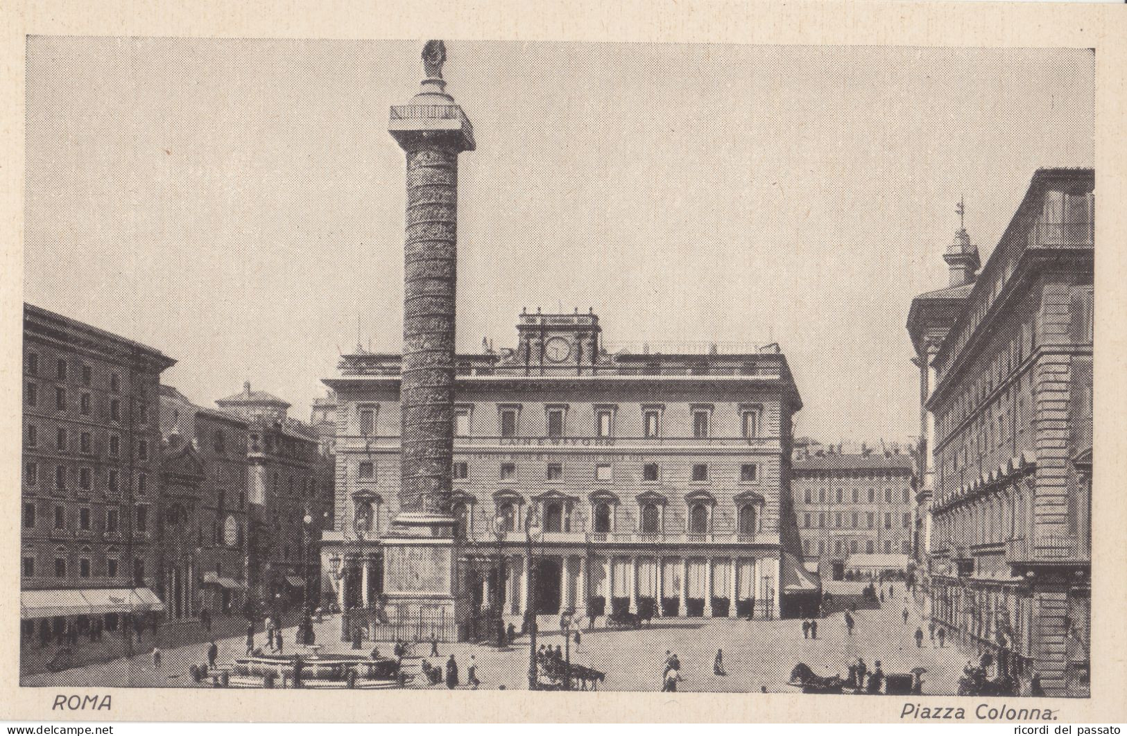 Cartolina Roma - Piazza Colonna - Piazze