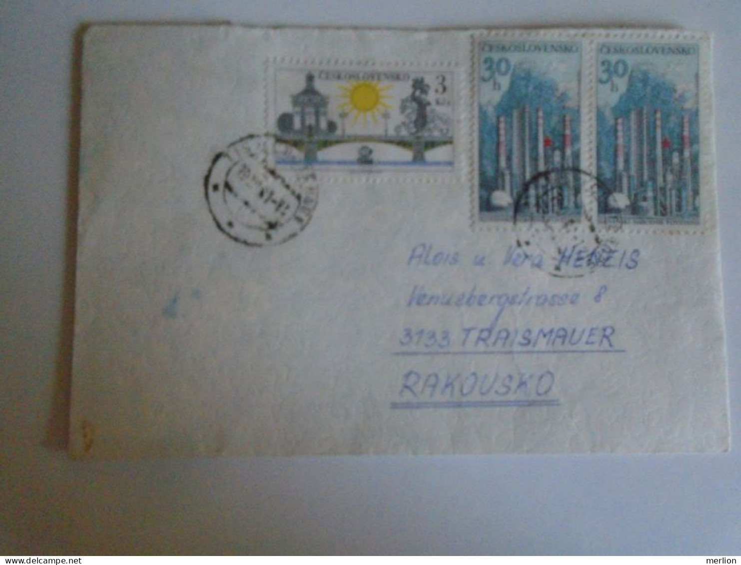 D201426 Czechoslovakia  Cover - Ca 1981  To 3133 Traismauer Rakousko (Austria) - Cartas & Documentos