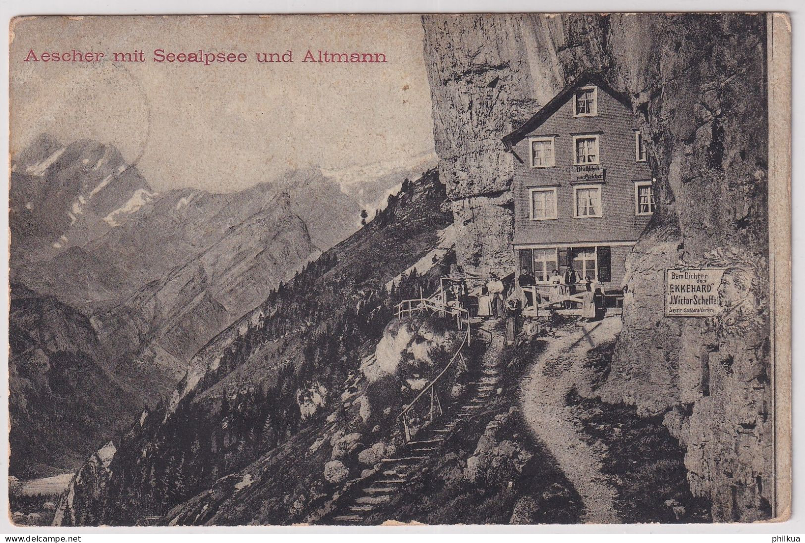 Aescher Mit Seealpsee Und Altmann - Gelaufen 1910 Ab St. Fiden - Schwende