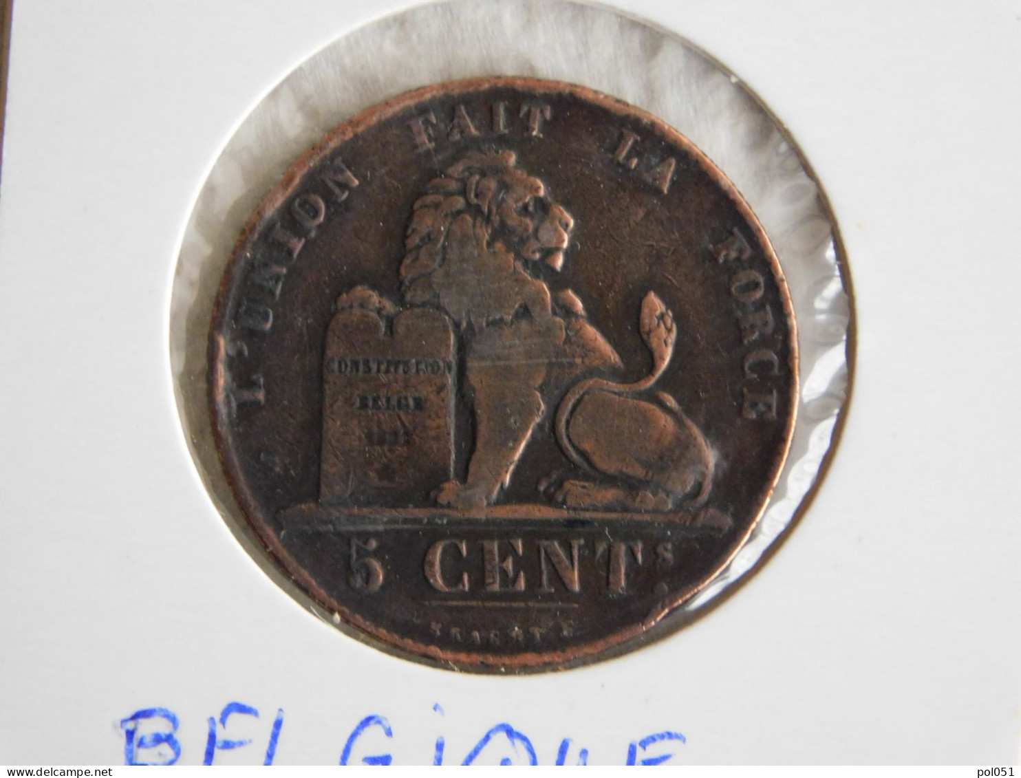 Belgique 5 Centimes 1857 (1190) - 5 Cents