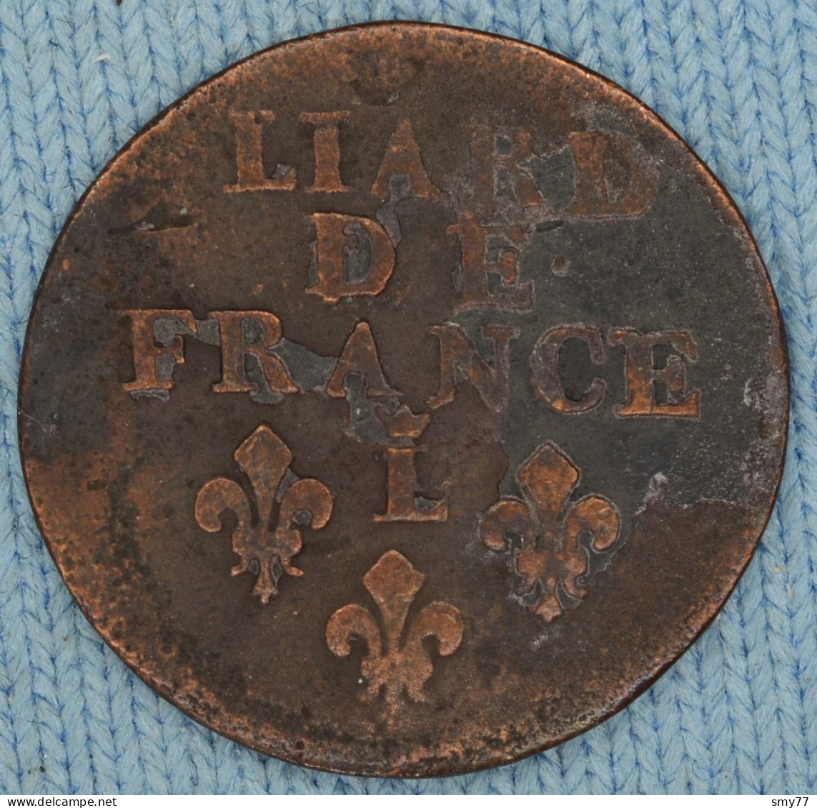 France • Liard 1695 L (Lille) •  Louis XIV •  Gad# 81 - Dy# 1589 • [24-181] - 1643-1715 Louis XIV Le Grand