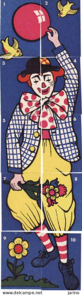 10 Dutch Matchbox Labels, Puzzle Clown, Holland, Netherlands - Boites D'allumettes - Etiquettes
