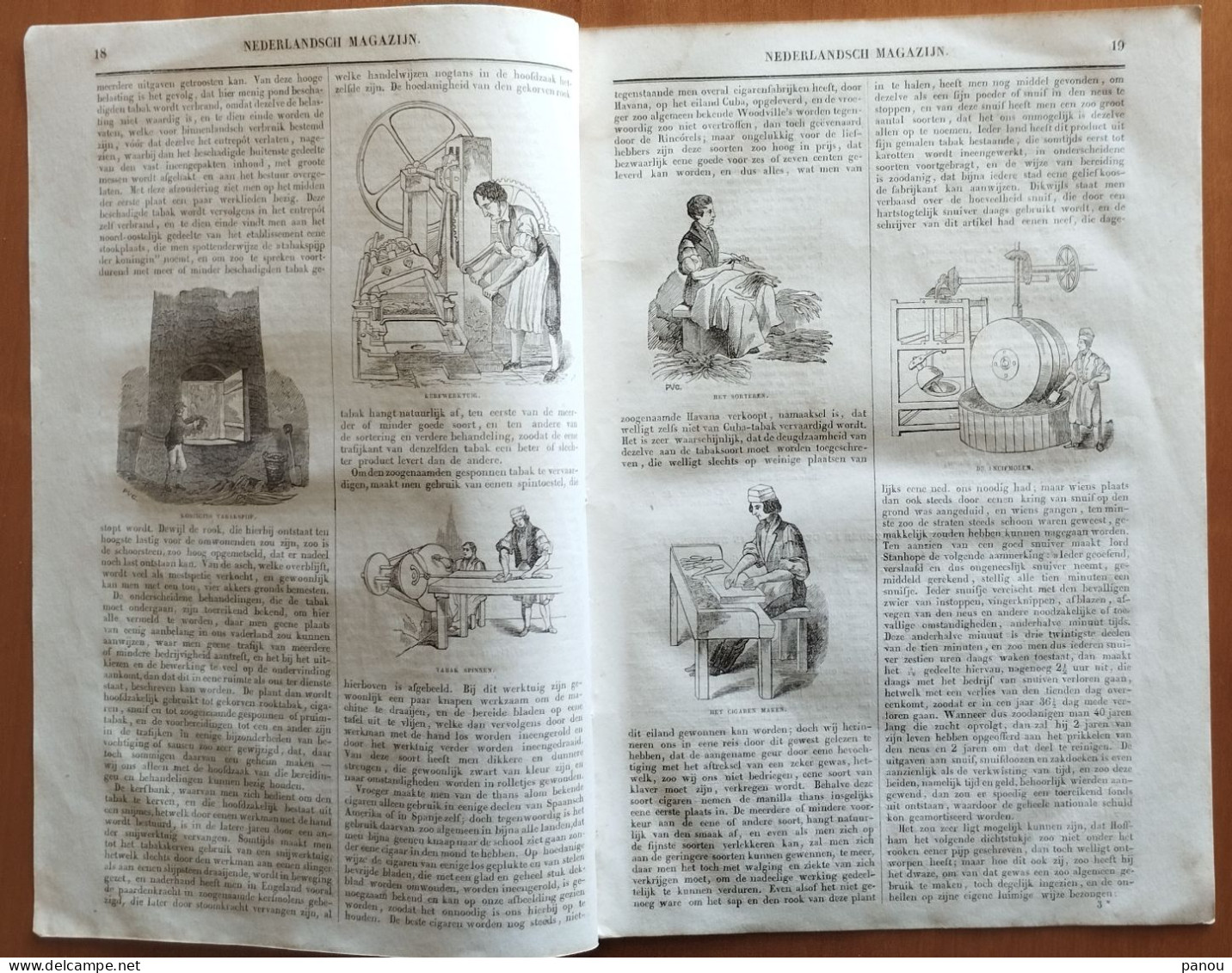 NEDERLANDSCH MAGAZIJN 1842. De Tabakstrafiek Te Londen Sigaretten, Tobacco Trafficking In London Cigarettes - Andere & Zonder Classificatie