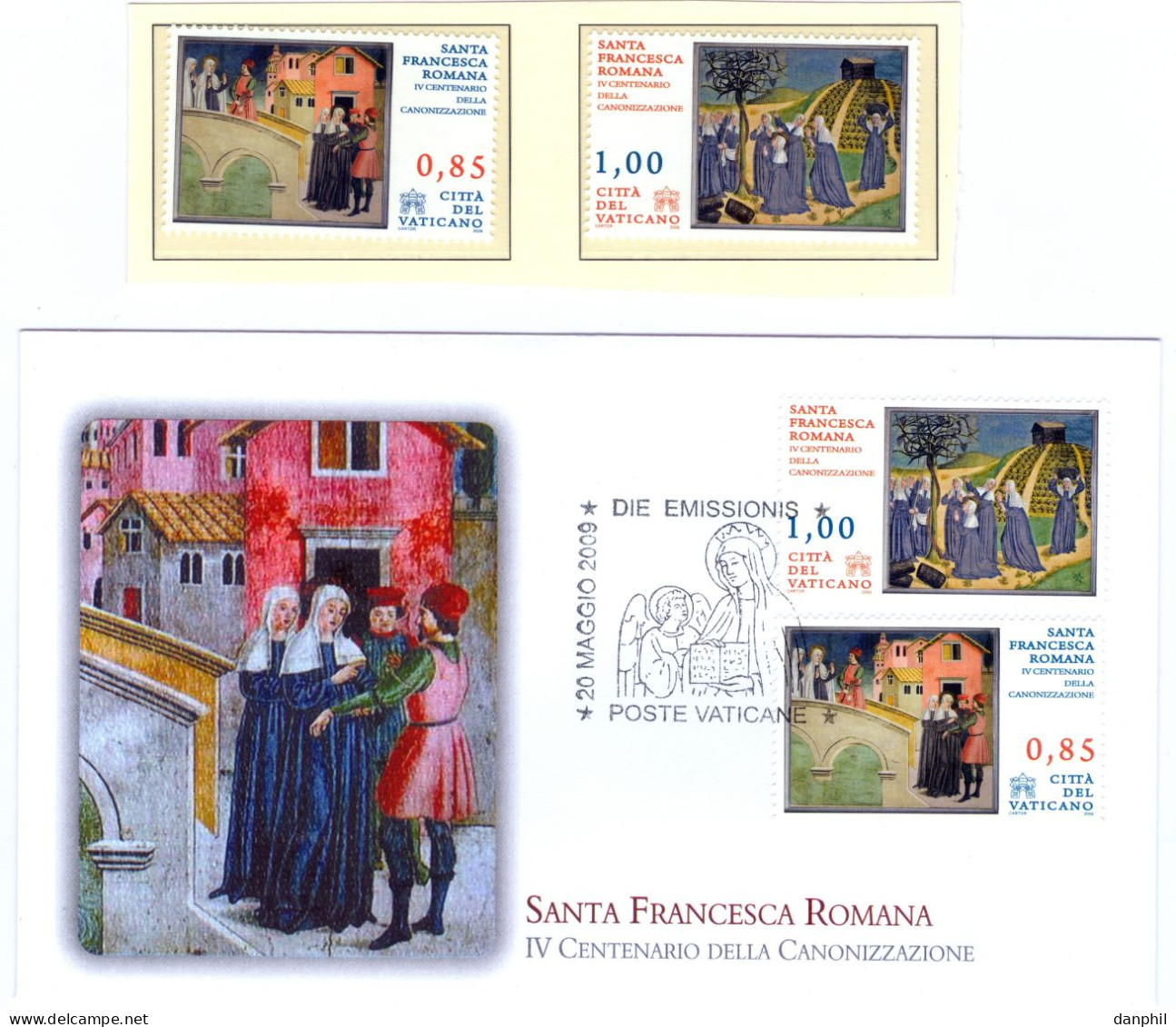 Vatican 2009 Santa Franceska Romana (**) , Mint Set + FDC - Religión