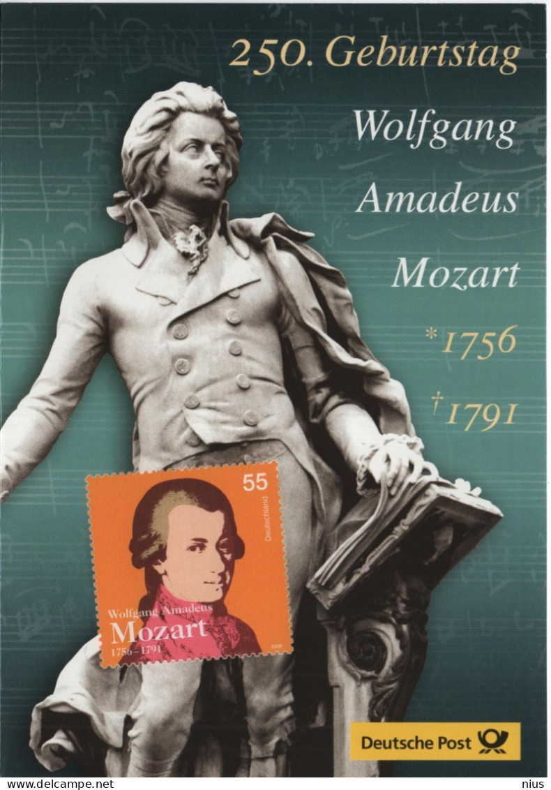 Germany Deutschland 2006 Mozart Composer Komponist Music Musik, Opera Zauberflote, Canceled In Berlin Wien Austria - 2001-2010