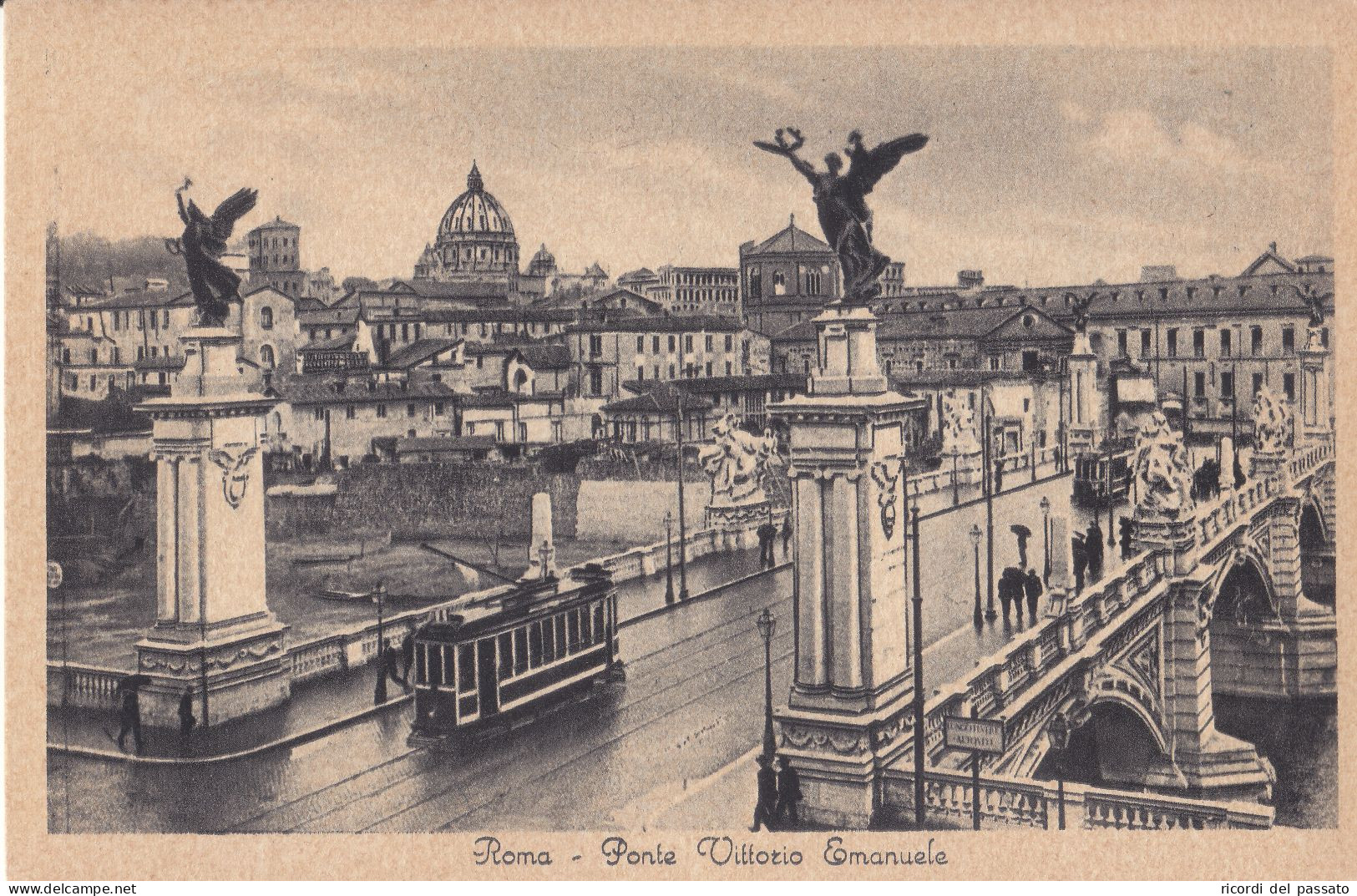 Cartolina Roma - Ponte Vittorio Emanuele - Pontes