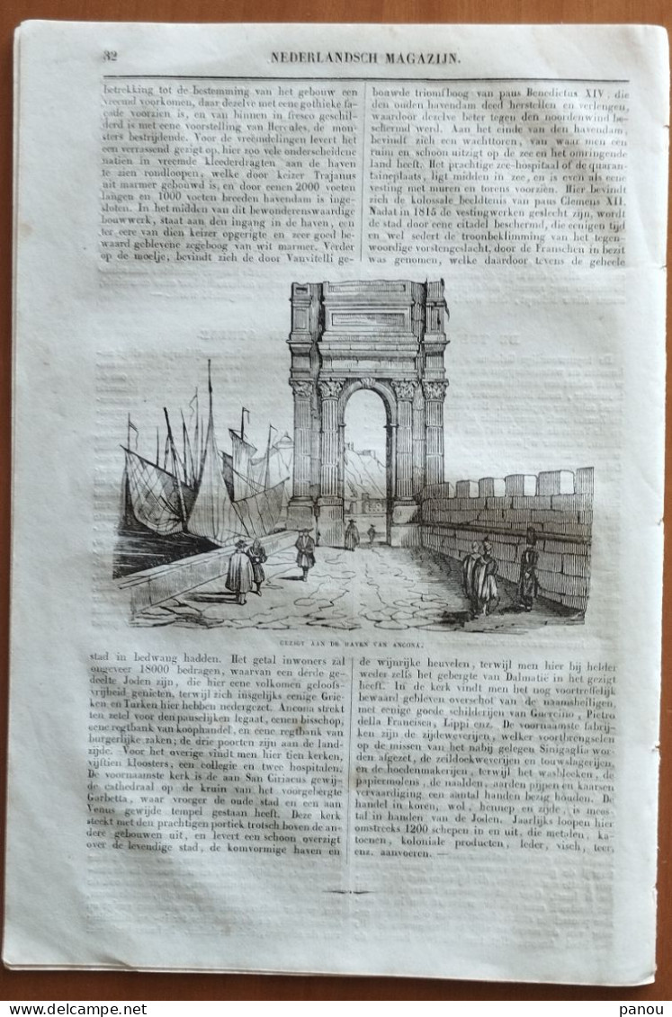 NEDERLANDSCH MAGAZIJN 1842. HET KASTEEL VAN HAM, THE CASTLE OF HAM, Château De Ham Somme. ANCONA - Andere & Zonder Classificatie