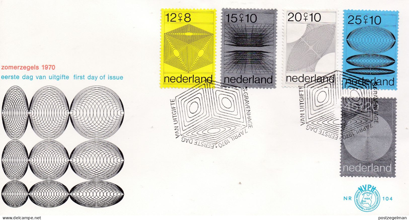 NEDERLAND 1970 FDC E104 Summer Issue Scan F1745 - Brieven En Documenten