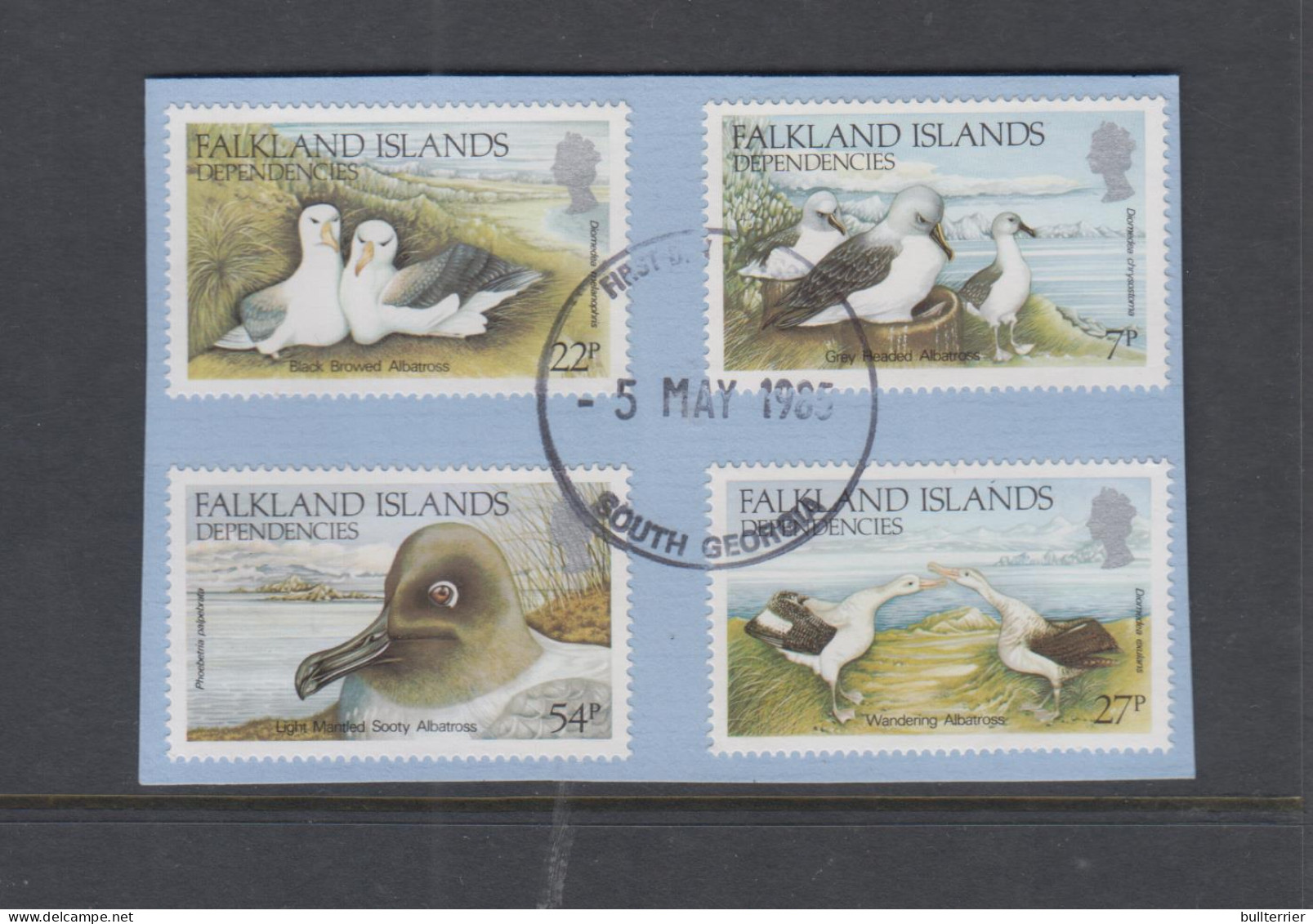 BIRDS - FALKLAND ISLAND DEPS - 1985 - ALBATROOS SET OF 4 FINE USED  - Mouettes