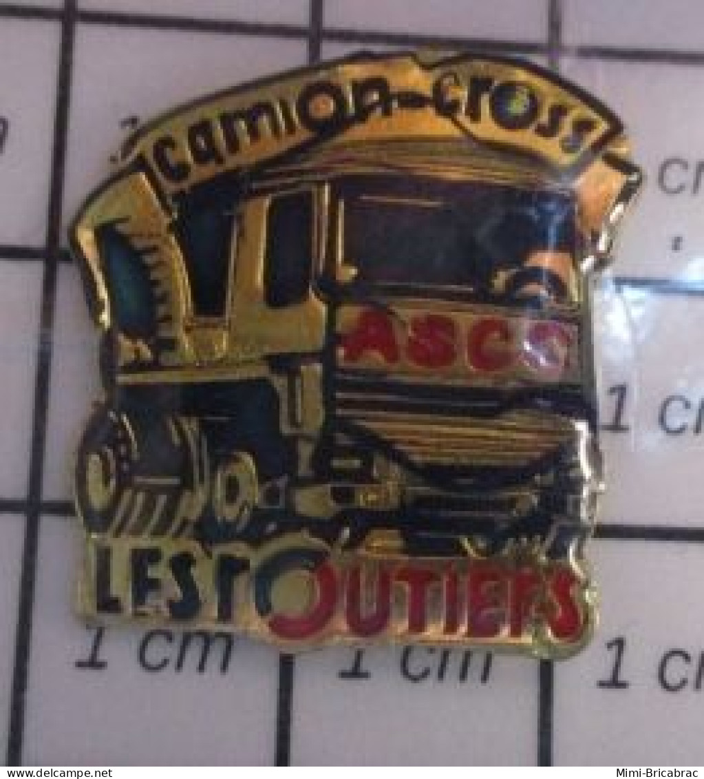 715B Pin's Pins / Beau Et Rare / THEME : SPORTS / ASCC CAMION CROSS LES ROUTIERS - Autorennen - F1