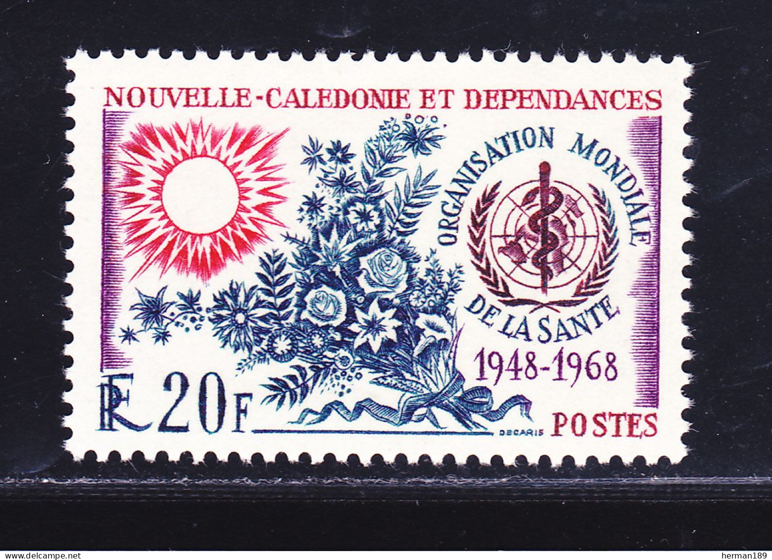 NOUVELLE CALEDONIE N°  351 ** MNH Neuf Sans Charnière, TB (D6771) Anniversaire De L'O.M.S. - 1968 - Ungebraucht