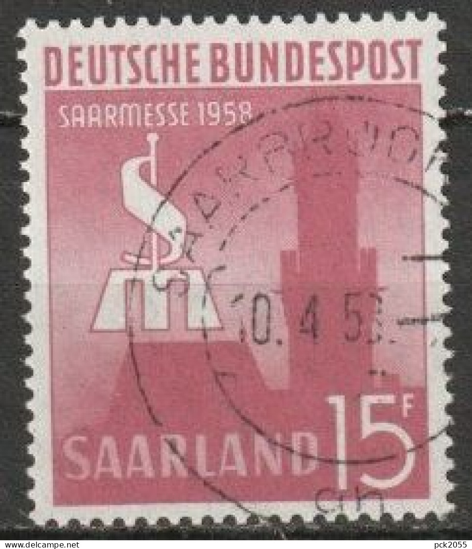 Saarland 1958 MiNr.435   O Gestempelt Internationale Saarmesse, Saarbrücken ( A 1306 ) - Gebruikt