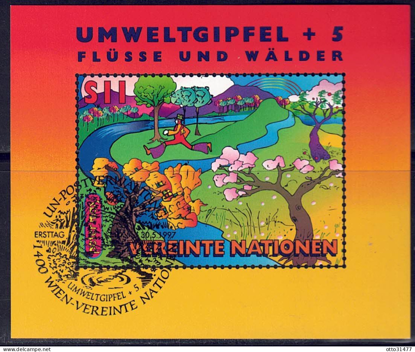 UNO Wien 1997 - UNCED, Block 8, Gestempelt / Used - Usati