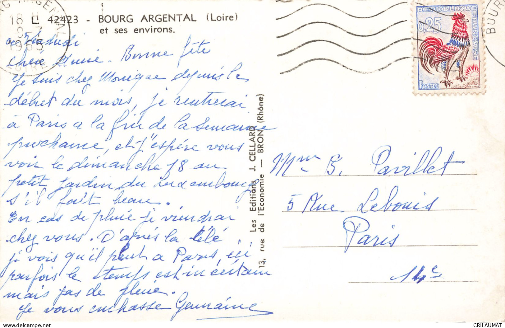 42-BOURG ARGENTAL-N°T5278-F/0317 - Bourg Argental