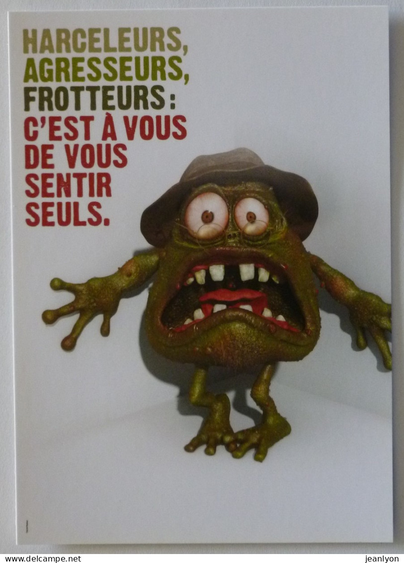 METRO TRAM BUS TOULOUSE - TISSEO - Monstre Grenouille Avec Chapeau / Harceleurs ... Sentir Seuls - Carte Publicitaire - Metropolitana