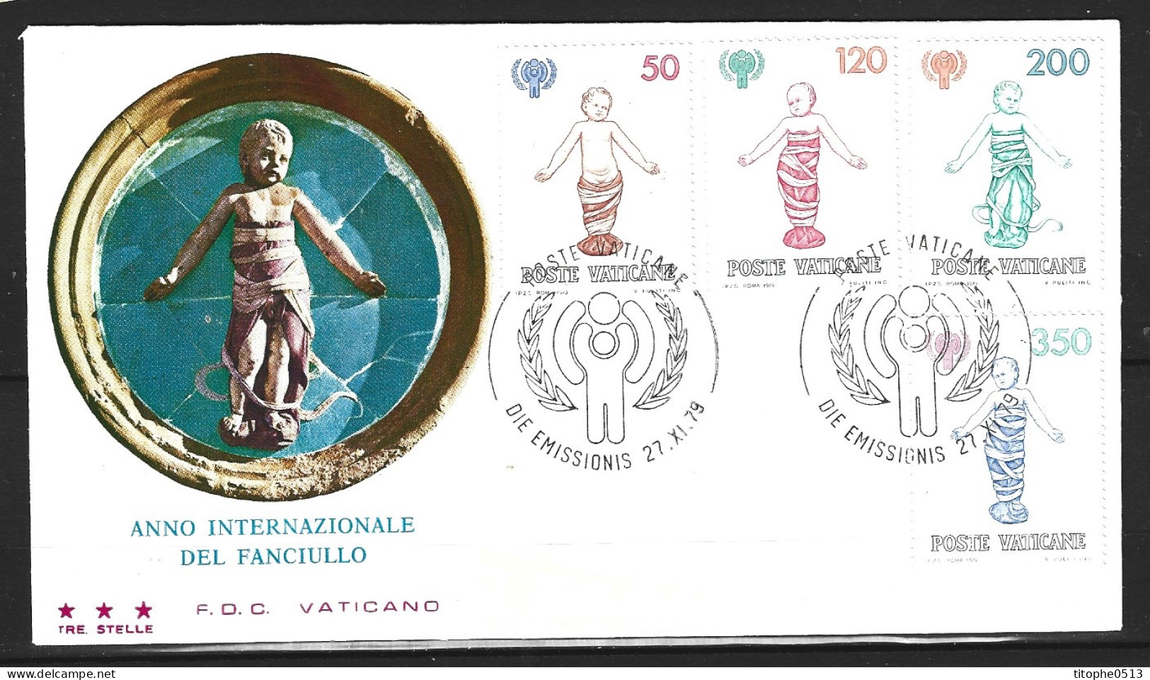 VATICAN. N°685-8 Sur Enveloppe 1er Jour De 1979. Année Internationale De L'Enfant. - Other & Unclassified