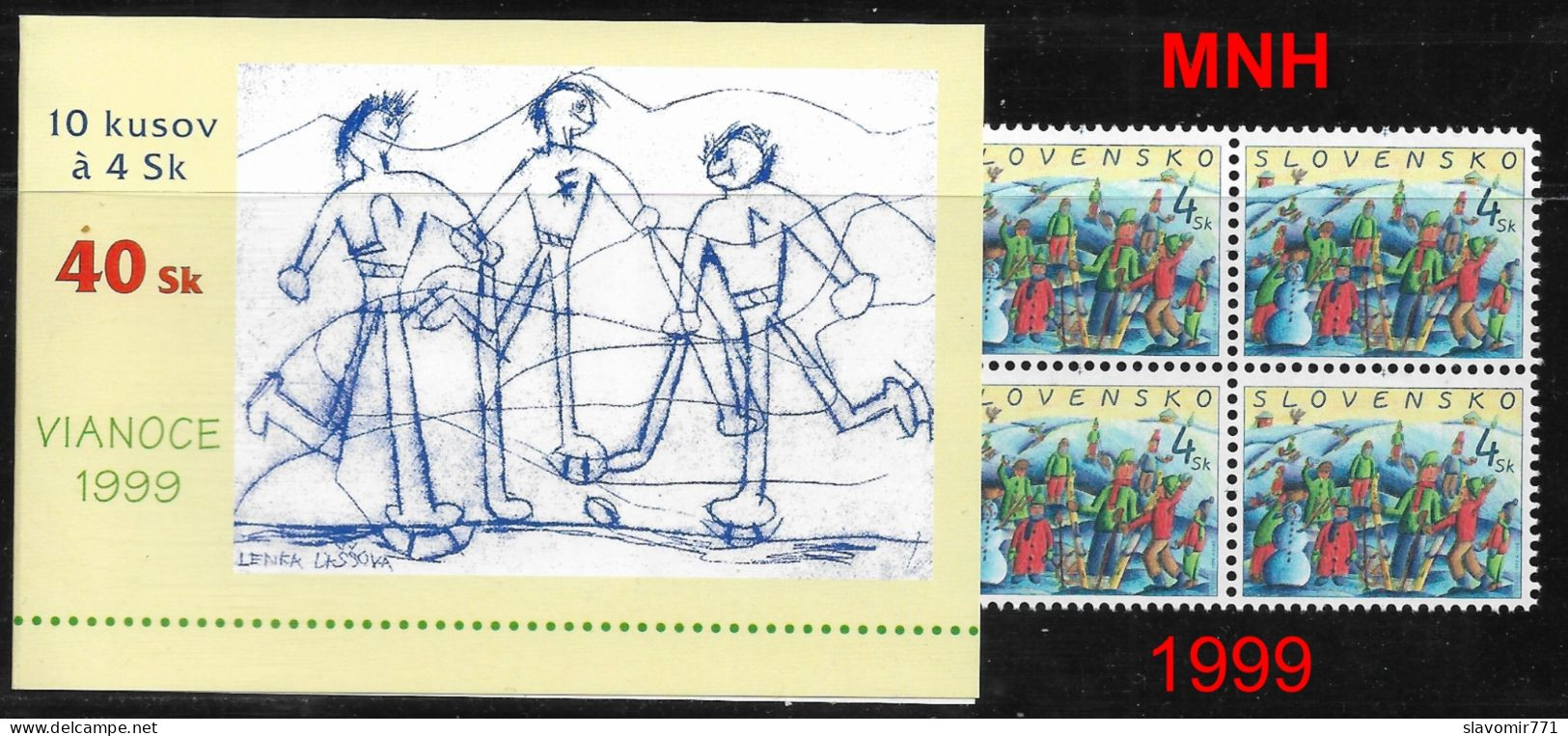 Slovakia 1999 ** Christmas  ** Michel SK 354  ** MNH ** Slowakei ** Full Booklet - Unused Stamps