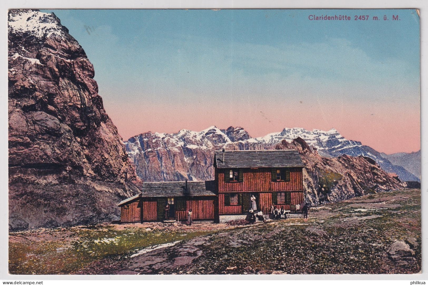 Gebaeude Claridenhütte SAC (GL) - Glarus Süd - Ungelaufen - Mit SAC Hüttenstempel 1919 - Autres & Non Classés