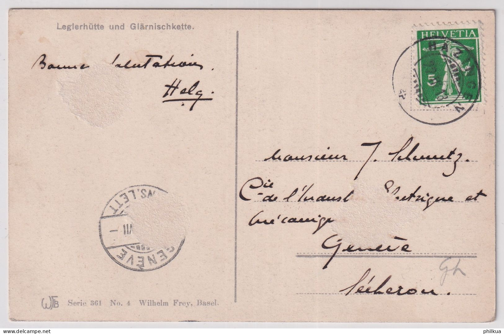 Leglerhütte SAC (GL) - Glarus Süd - Gelaufen 1913 Ab Häzingen - Autres & Non Classés