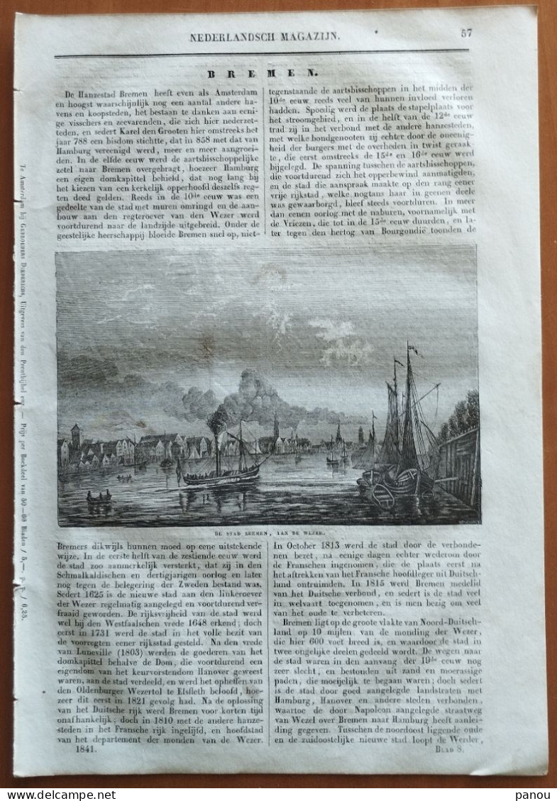 NEDERLANDSCH MAGAZIJN 1842. BREMEN. PARIS - Autres & Non Classés