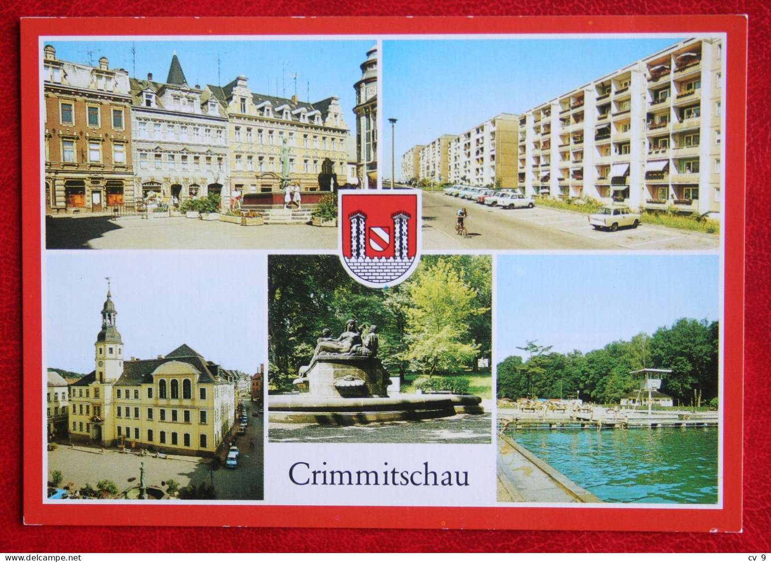 AK Crimmitschau Markt Sahnbad Rathaus Brunnen Bild Und Heimat Deutschland DDR Nicht Gelaufen Postcard D36 - Crimmitschau