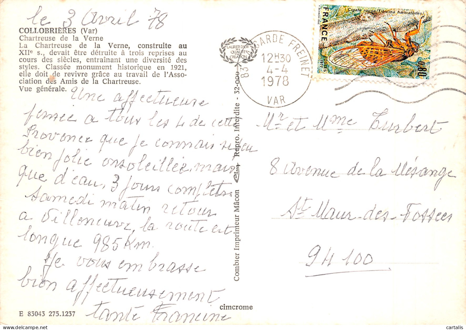 83-COLLOBRIERES-N°4207-D/0327 - Collobrieres