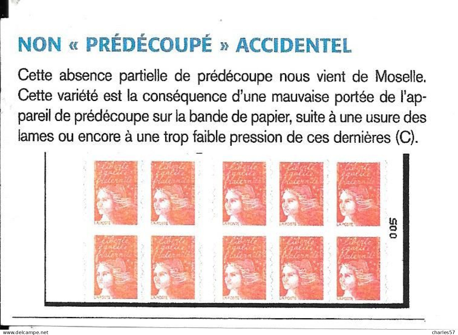 / Carnet:3085-C 6d Découpe Partielle Horizontale (voire Commentaire Timbroscopie En 2ème Scan) - Ungebraucht