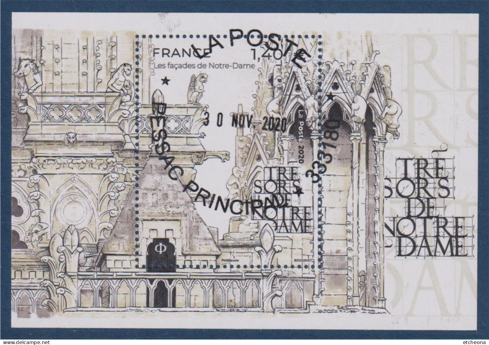 Bloc BF151 Timbre 5409A Oblitéré De 1.40€ Trésors De Notre Dame De Paris, Les Façades - Oblitérés