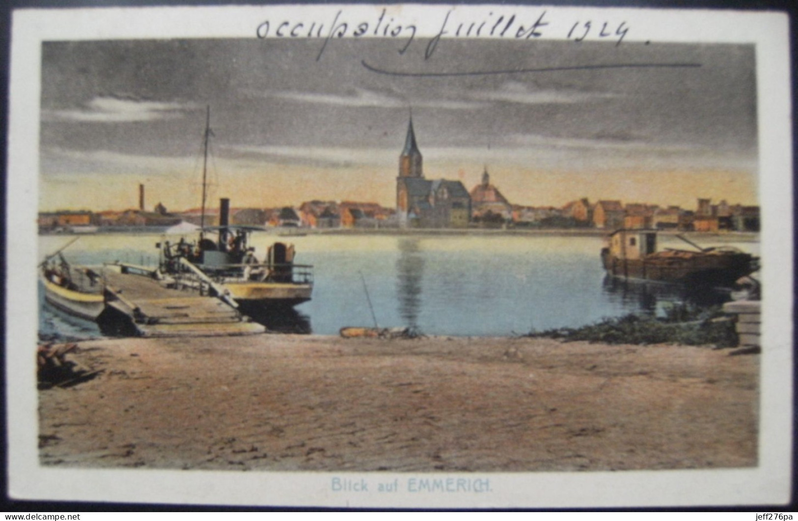 CPA Occupation 1924 Emmerich - Blick Auf Emmerich - Vue De La Ville Avec Passage D'eau Par Bac   A Voir ! - Emmerich