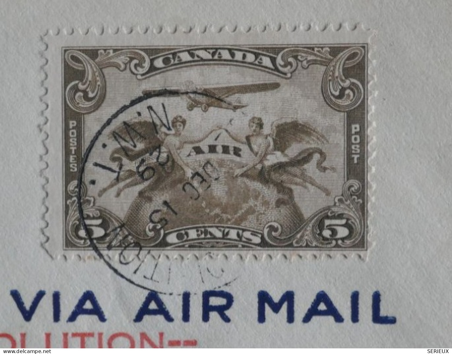 DJ 20  CANADA    BELLE  LETTRE 1ST FLIGHT   1929  FORT RESOLUTION A NEW YORK USA +AFF. INTERESSANT++ ++ - Airmail